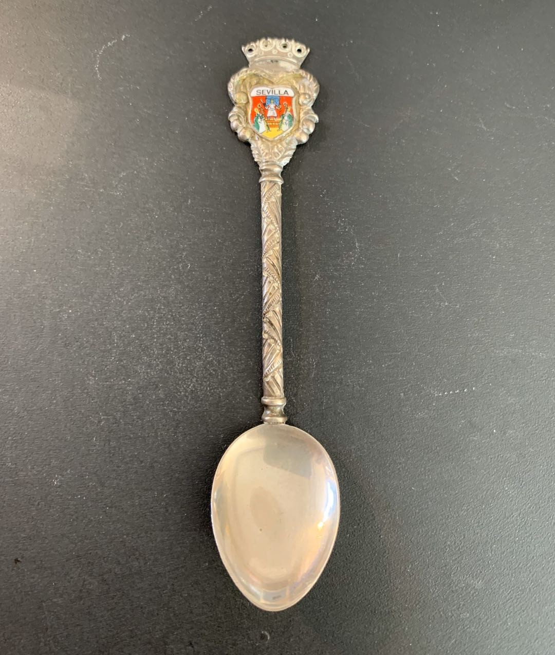 紫瑗钱币—微拍第24期  20世纪初 西班牙银勺一把 塞维利亚地名 10.5克