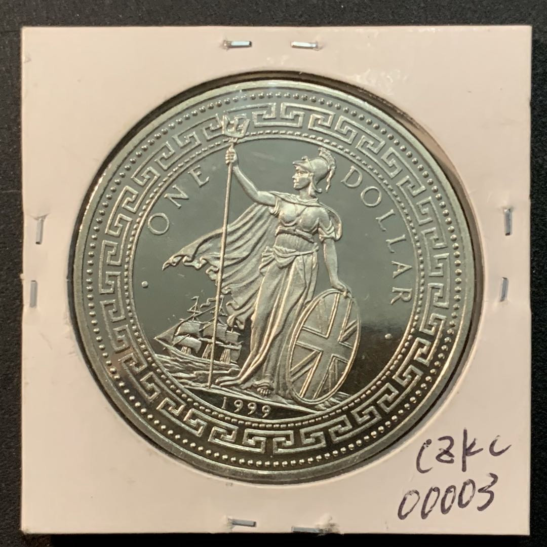 紫瑗钱币—微拍第25期  站洋 1999 千禧兔年 彩色纪念章 克朗型