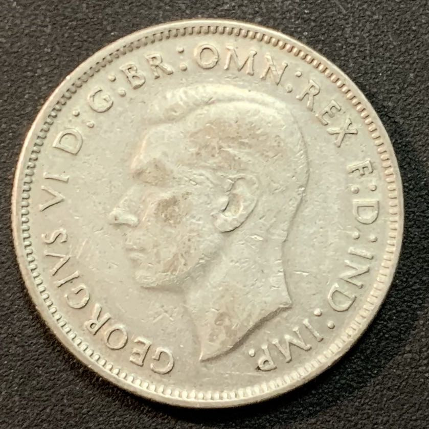 紫瑗钱币—微拍第25期  澳大利亚 1942年 乔治6世 1佛林 11.31克 0.925银