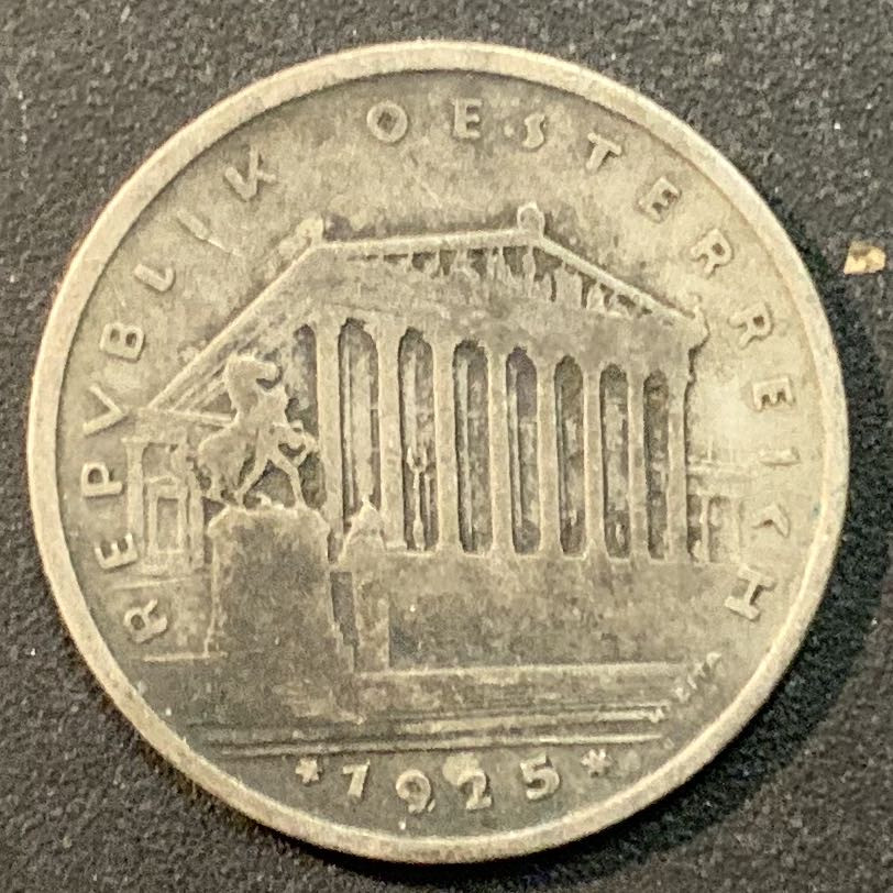 紫瑗钱币—微拍第25期  奥地利 1925年 国会大厦 1先令 6克 0.64银