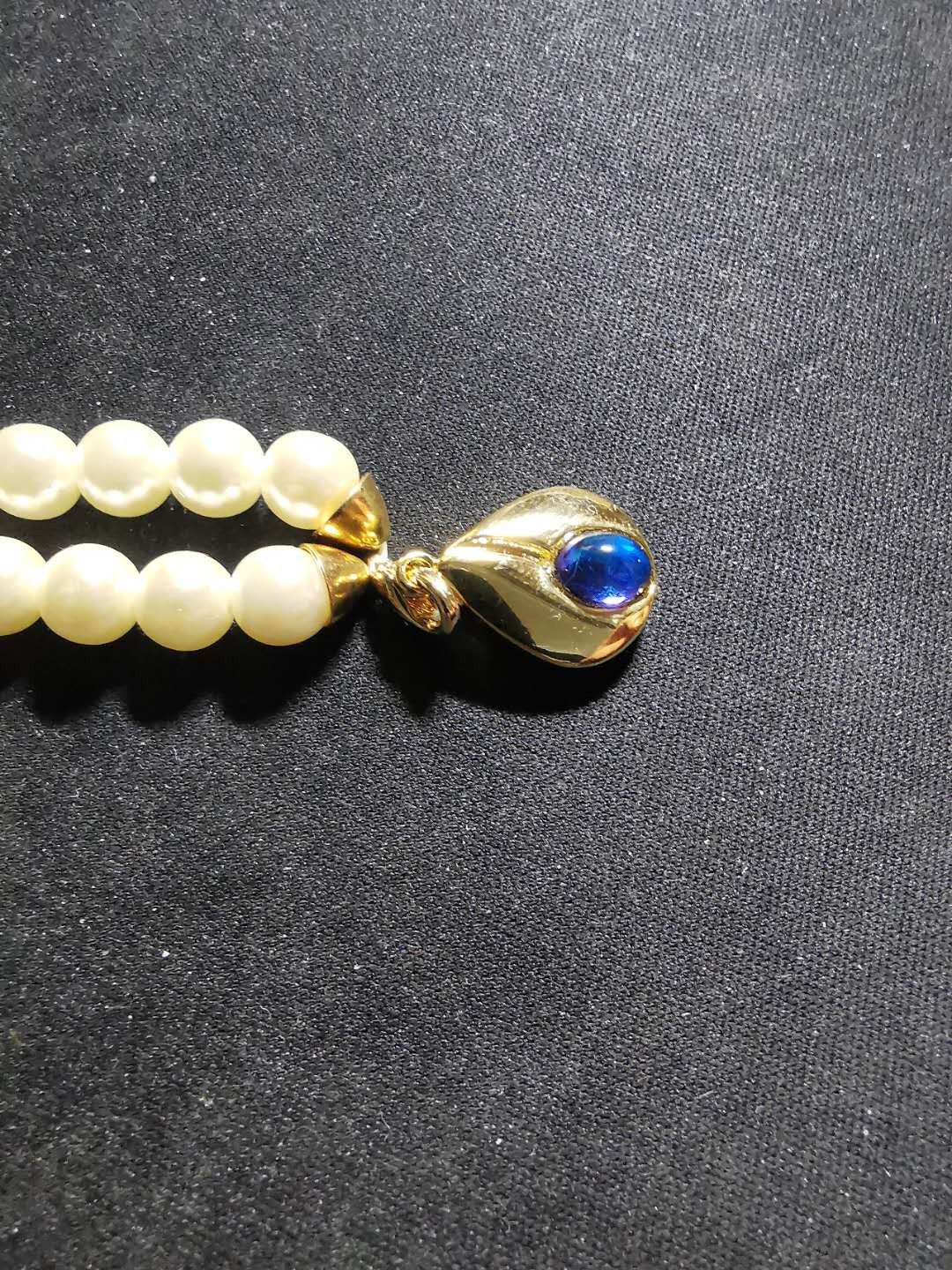 【鲸贝乐淘】情人节·韩国小首饰拍卖 珍珠蓝宝石吊坠项链