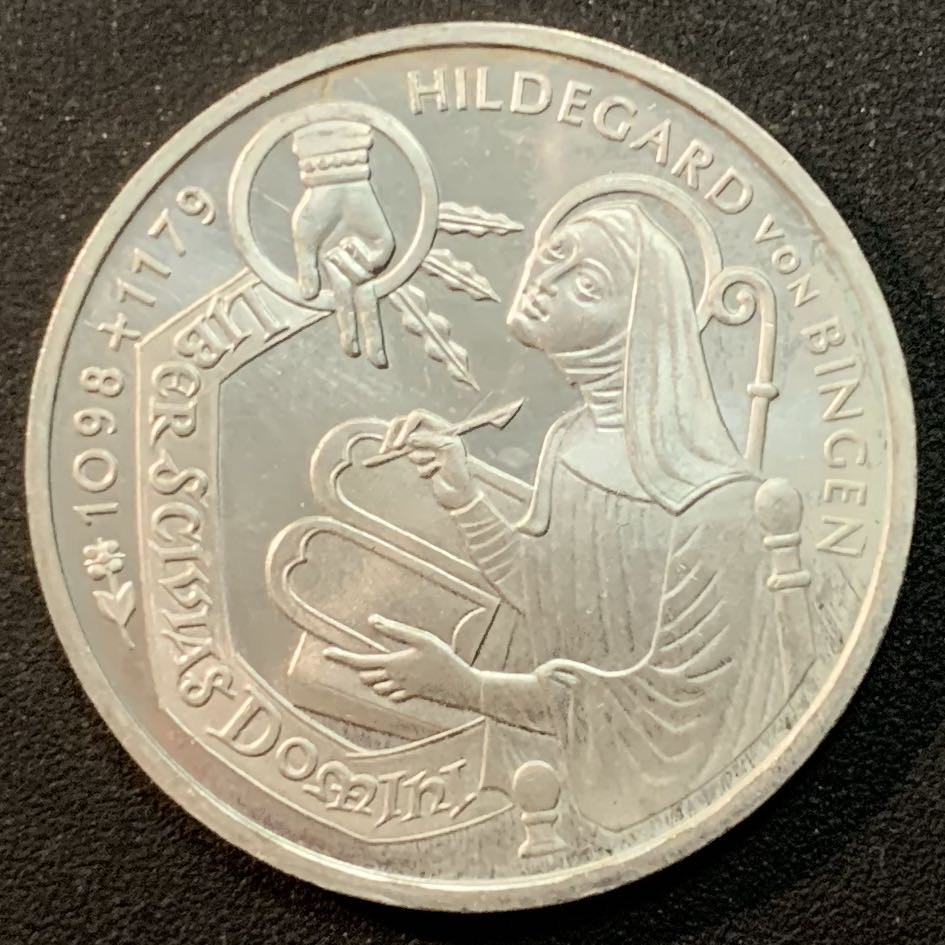 紫瑗钱币—微拍第25期  德国 1998年 G厂 希尔德加德900周年 10马克 15.5克 0.925银 