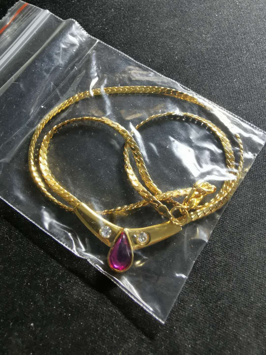 【鲸贝乐淘】情人节·韩国小首饰拍卖 牛气冲天玫瑰宝石吊坠项链