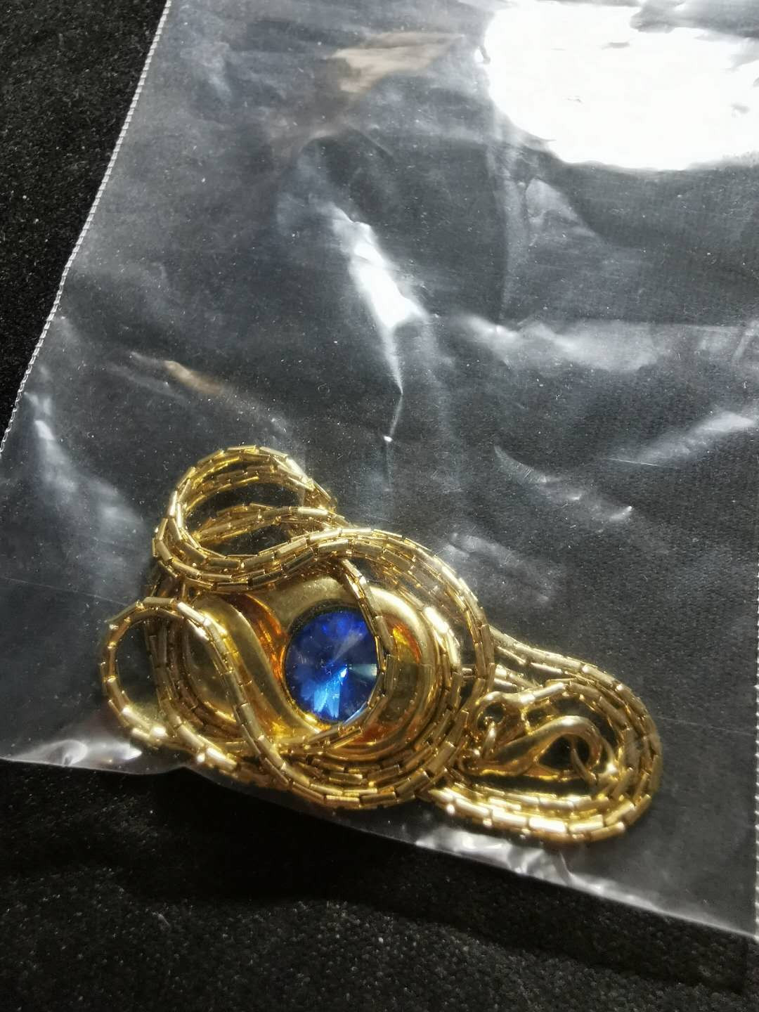 【鲸贝乐淘】情人节·韩国小首饰拍卖 蓝宝石吊坠项链