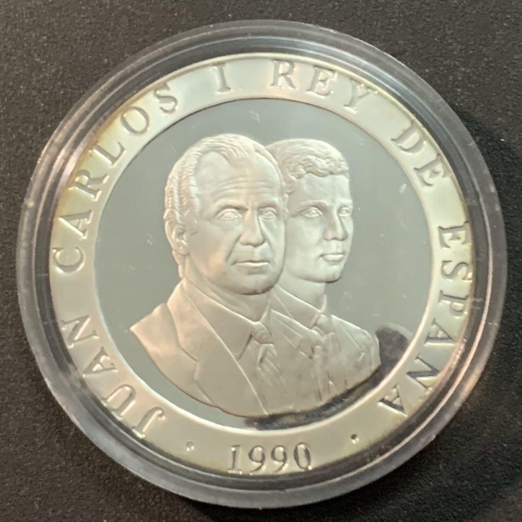 紫瑗钱币—微拍第25期  西班牙 1990年 奥运会 跑步 2000比塞塔 27克 0.925银 精制