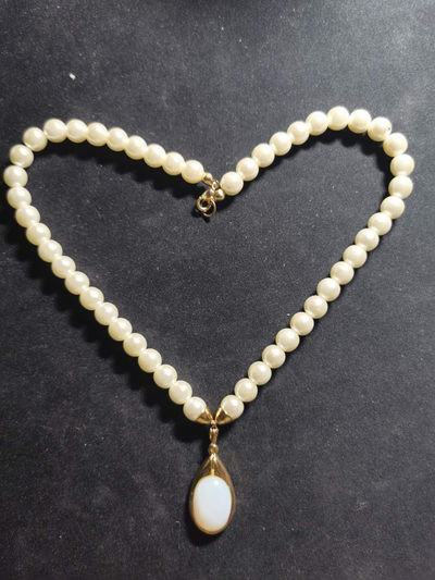 【鲸贝乐淘】情人节·韩国小首饰拍卖 - 珍珠项链白玉吊坠