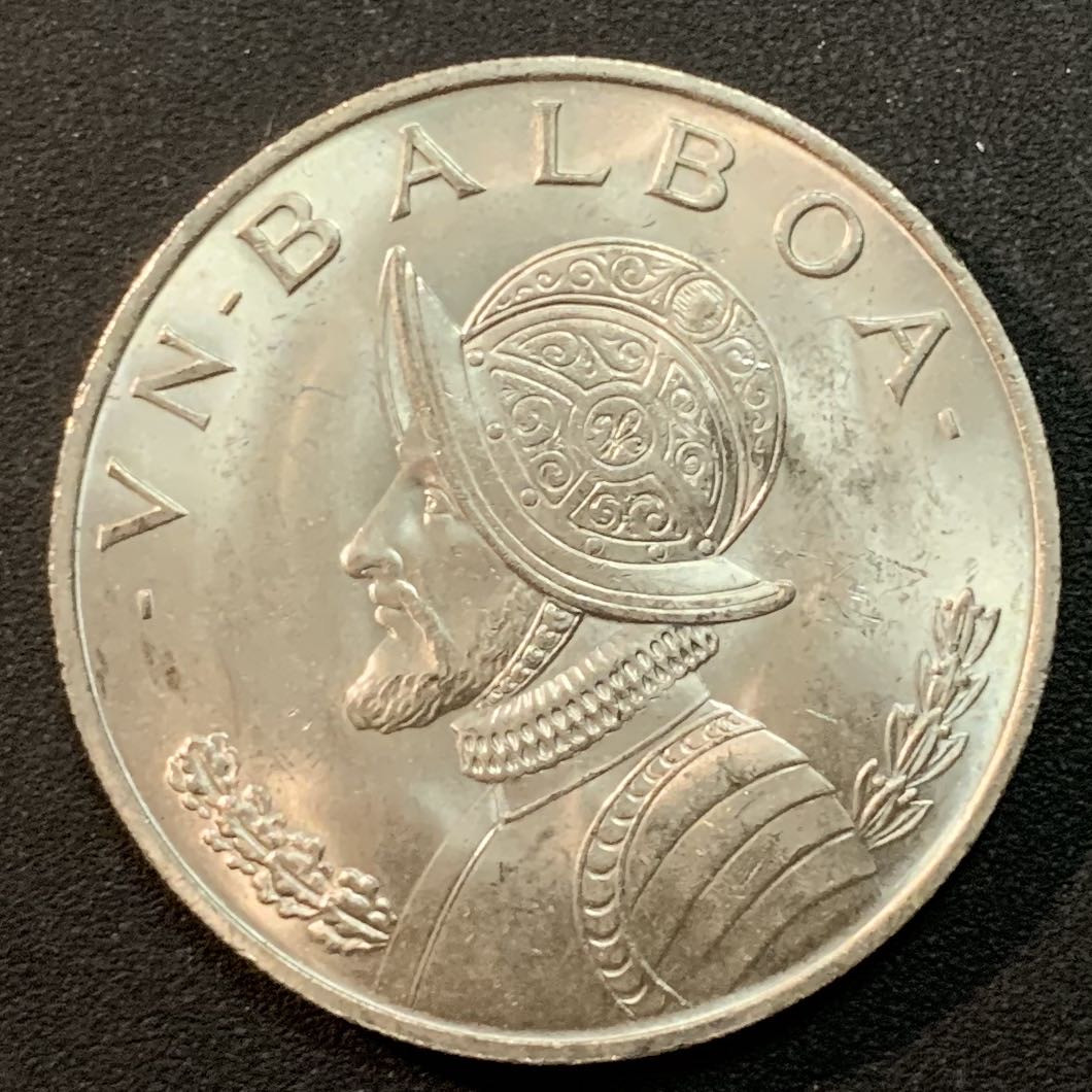 紫瑗钱币—微拍第25期  巴拿马 1966年 1巴波亚 26.73克 0.9银 UNC