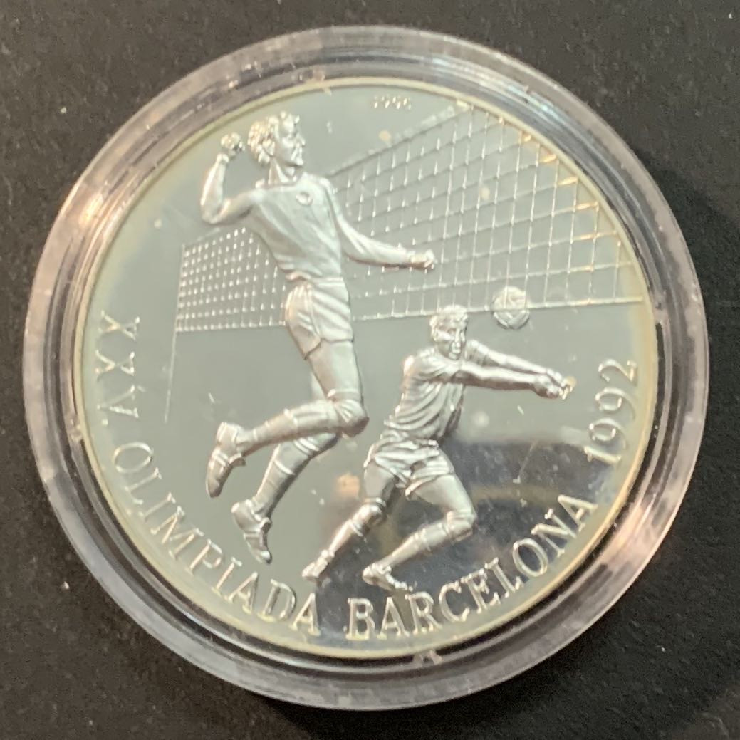 紫瑗钱币—微拍第25期  古巴 1992年 奥运会 排球 10比索 28克 0.925银