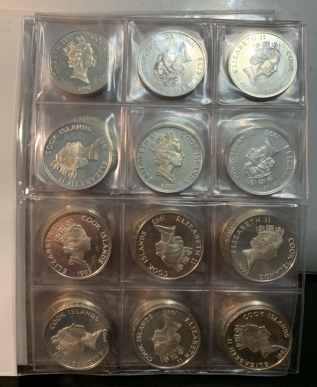 紫瑗钱币—微拍第25期  库克群岛 20元 共55枚（53枚20元 2枚10元）共计52盎司 银币 各不相同 一组拍