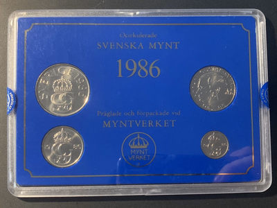 紫瑗钱币—微拍第26期  - 瑞典 1986年 流通币 4枚套 原厂盒