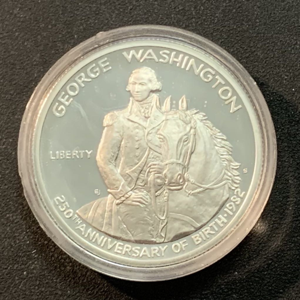 紫瑗钱币—微拍第26期  美国 1982年  华盛顿250周年 50美分 12.5克 0.9银 精制