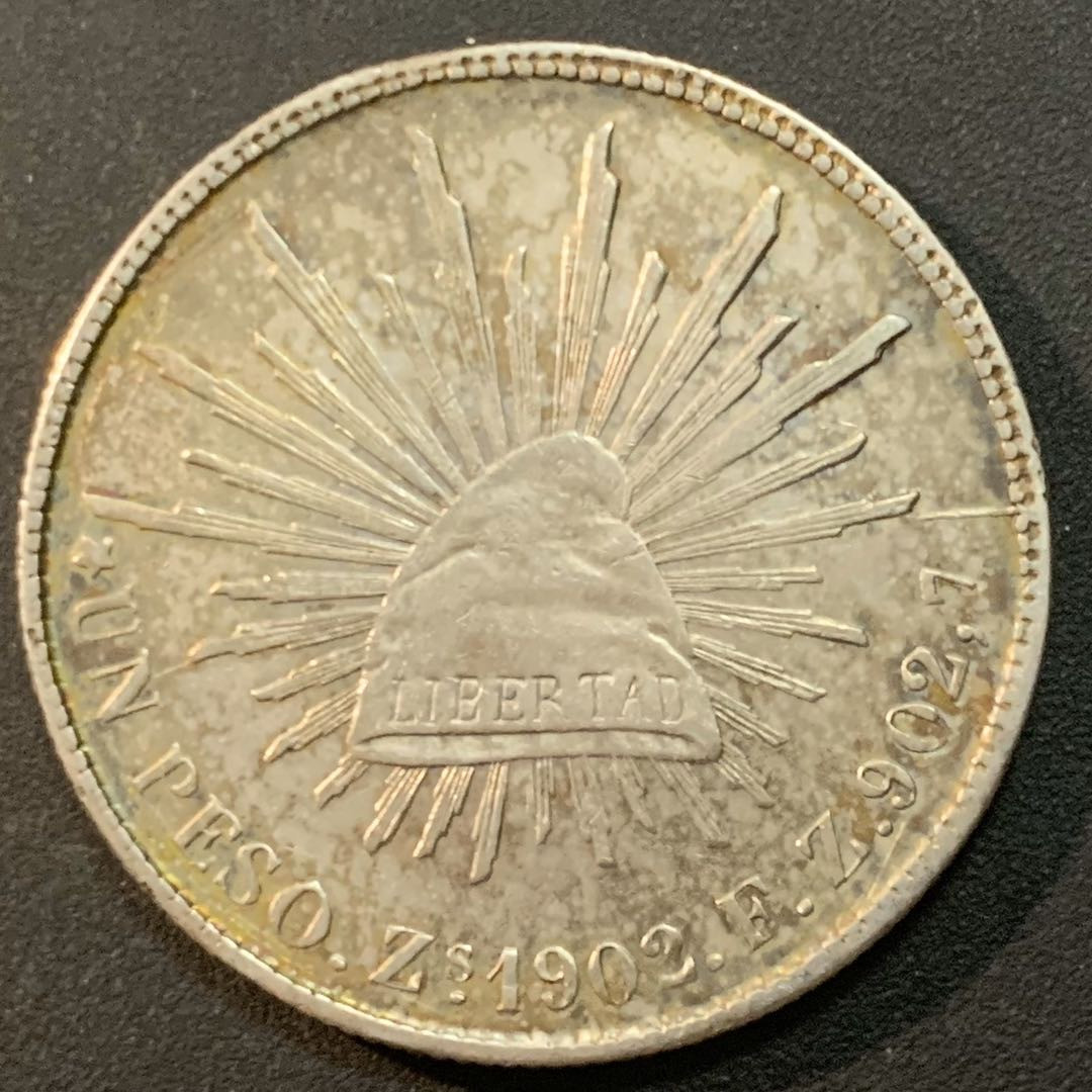 紫瑗钱币—微拍第26期  墨西哥 1902年 ZS FZ 1比索 直边鹰洋