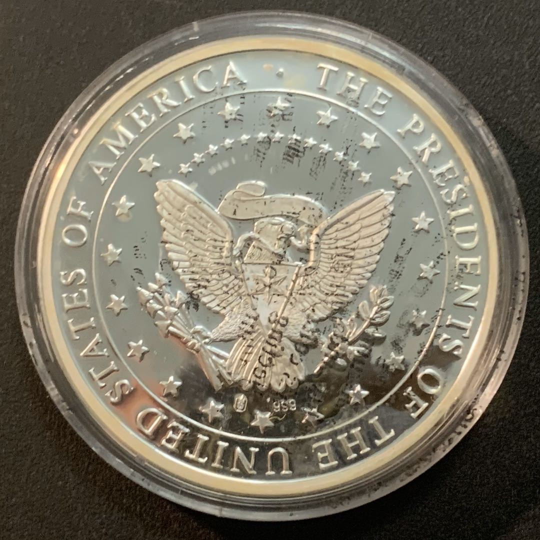 紫瑗钱币—微拍第26期  美国 1998年 第9任 总统 威廉·亨利·哈里森 银章 20克 0.999银 带证书