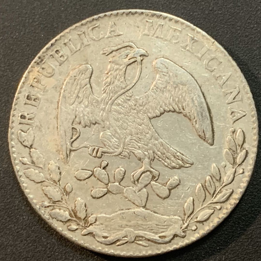 紫瑗钱币—微拍第26期  墨西哥 1879年 GO SM 8里亚尔 花边鹰洋