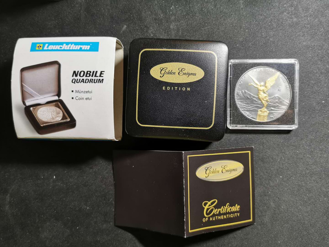 【鲸贝乐淘】千字文·第“率宾归王”号拍卖 墨西哥🇲🇽2015年一盎司自由女神精制镀金银币，无划痕，非普制投资银币