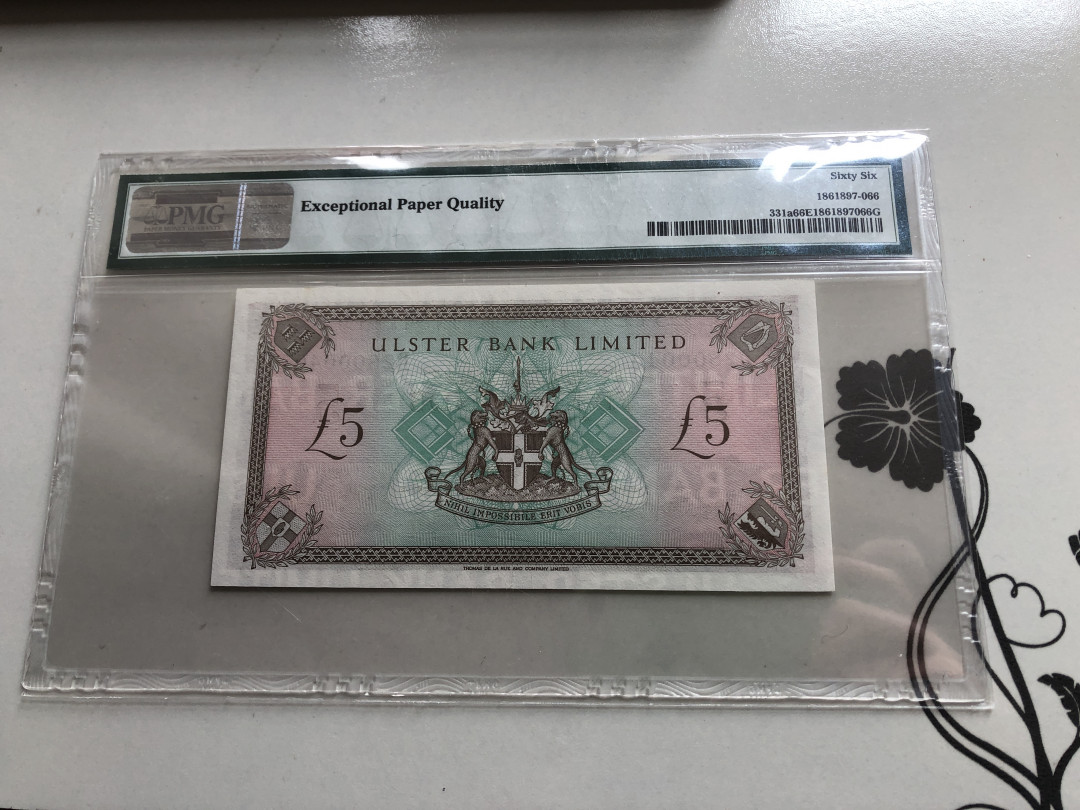 【收藏联盟】第120期拍卖——巴涅尔纪念碑 北爱尔兰 1989年 5镑 PMG66EPQ  德纳罗出品