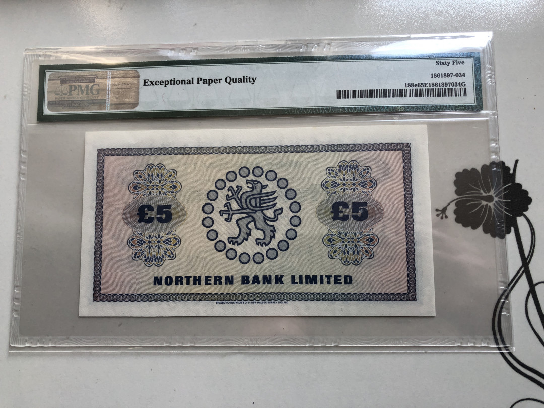 【收藏联盟】第120期拍卖——巴涅尔纪念碑 北爱尔兰 1986年5镑 PMG65EPQ  BWC出品