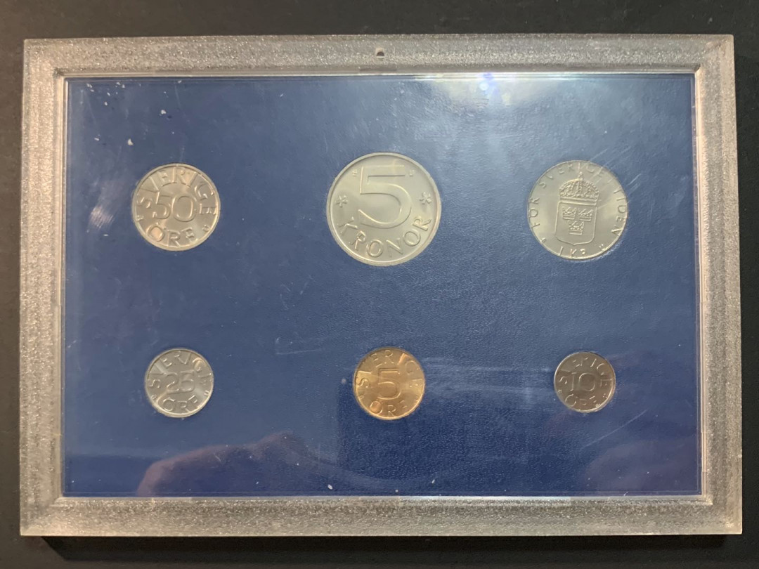 紫瑗钱币—微拍第27期  瑞典 1978年 5欧尔—5克朗 6枚套 原盒
