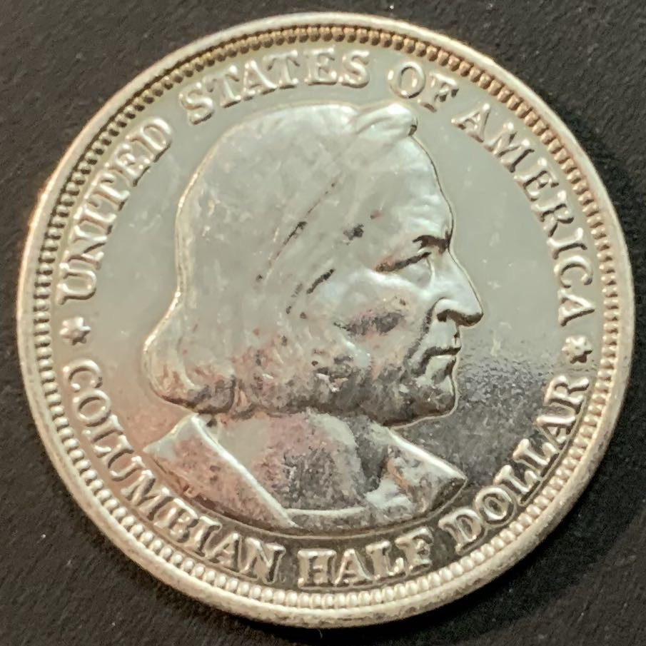 紫瑗钱币—微拍第27期  美国 1893年 哥伦布 50美分 纪念银币