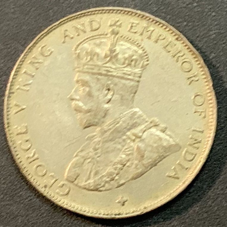 紫瑗钱币—微拍第27期  海峡殖民地 1921年 50分 8.42克 0.5银