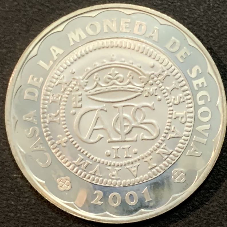 紫瑗钱币—微拍第27期  西班牙 2001年 建筑 500比塞塔 银币 6.73克 0.925银