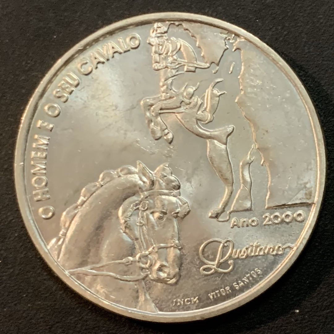 紫瑗钱币—微拍第27期  葡萄牙 2000年 葡属伊利比亚半岛殖民地 1000埃斯库多 27克 0.5银