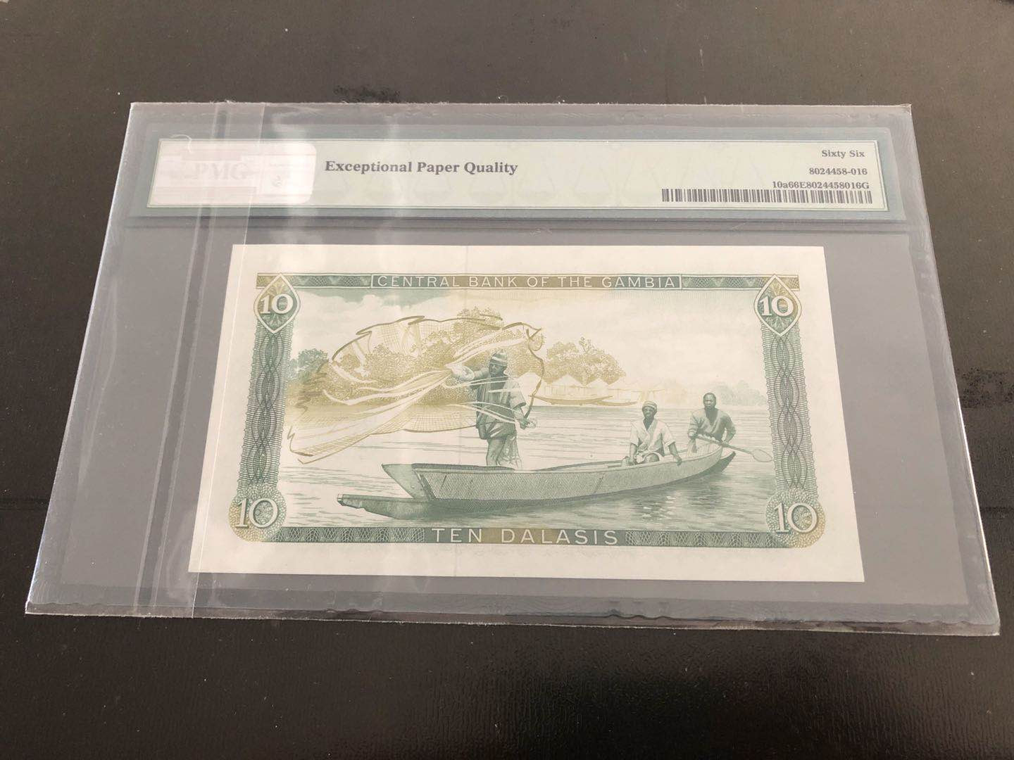 【收藏联盟】第121期拍卖——现代戏剧之父 冈比亚 1987-90年 10达拉西 PMG66EPQ