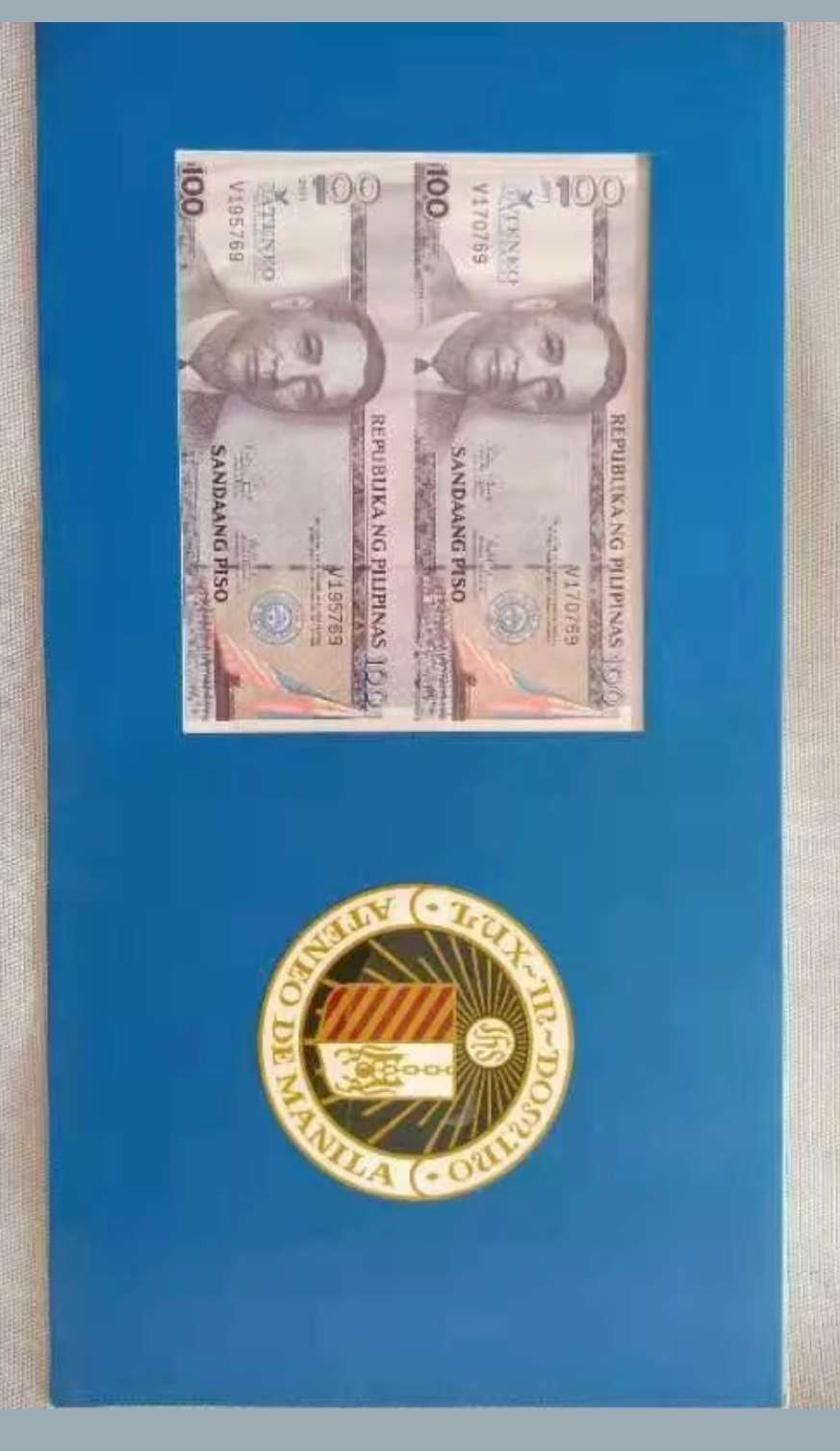 【鲸贝乐淘】千字文·第“鸣凤在竹”号拍卖  【菲律宾】100比索四连体，全新全品原册，有波浪〰️ 