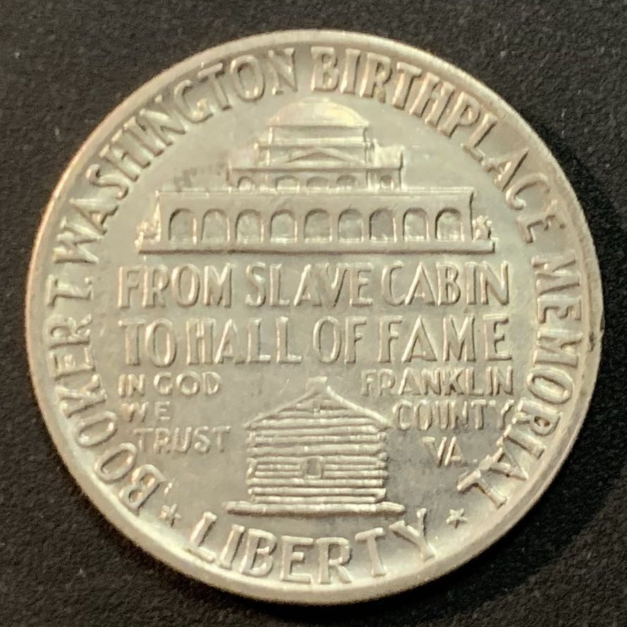紫瑗钱币—微拍第27期  美国 1946年  黑人政治家 布克—华盛顿 50美分 12.5克 0.9银
