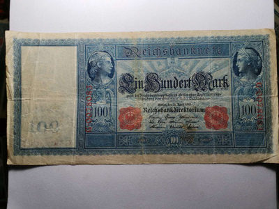 2020“爱你爱你”第五期～旧时纸币 - 1910年，100马克，纸币