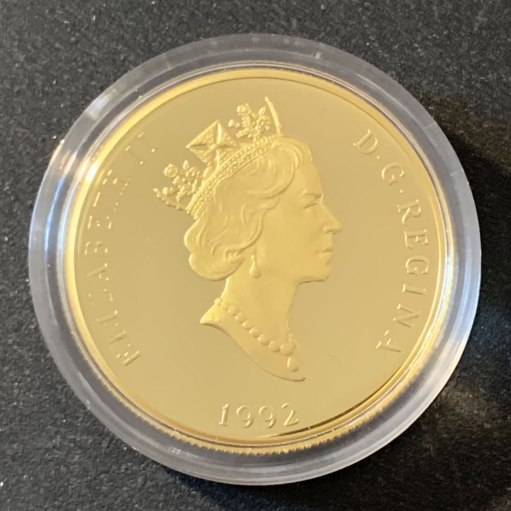 紫瑗钱币—微拍第28期  加拿大 1992年 尼亚加拉大瀑布 200元  17.1克 0.917金 原盒证书