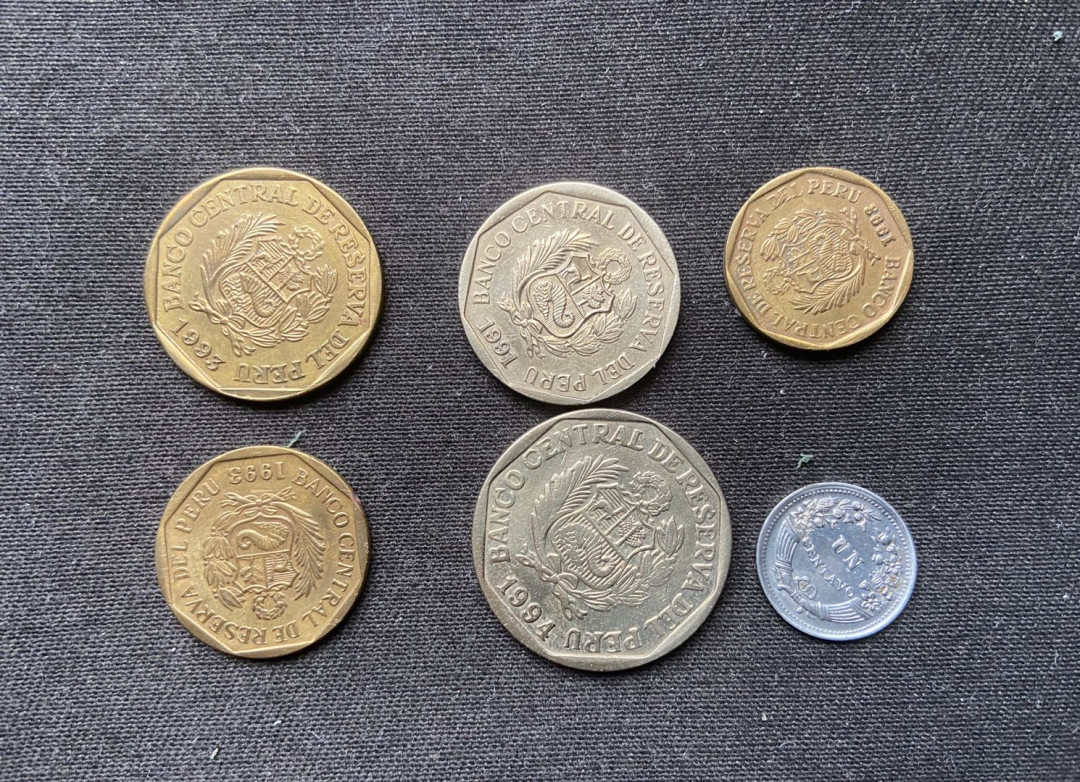 【币观天下】第九十八期钱币拍卖 【秘鲁】1991-1994流通币6枚