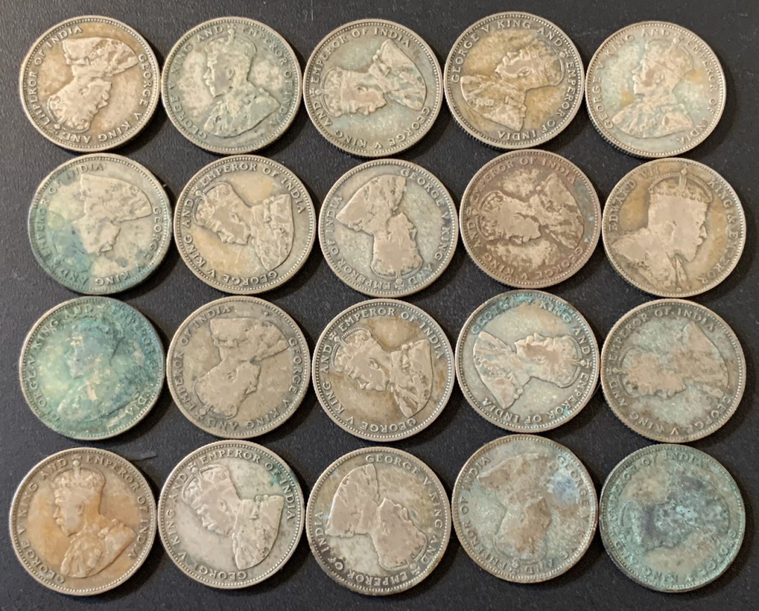 紫瑗钱币—微拍第28期  海峡殖民地 20分 银币 20枚一组 共108.6克 0.6银