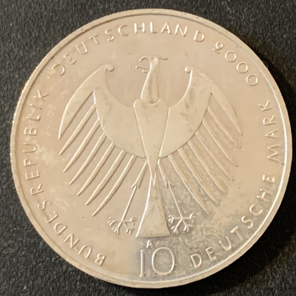 紫瑗钱币—微拍第28期  德国 2000年 A厂 汉诺威世博会 10马克 15.5克 0.925银