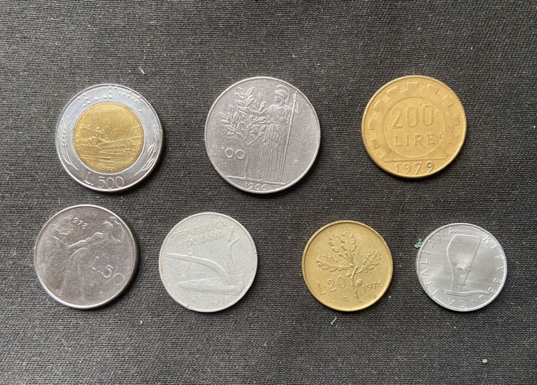 【币观天下】第九十八期钱币拍卖 【意大利】意大利流通币7枚【各个年份】