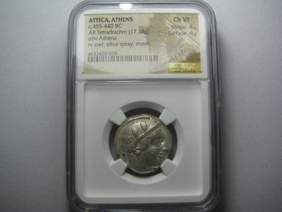 2020“爱你爱你”第六期～世界钱币 - 古希腊时期，雅典娜与猫头鹰，四德银币