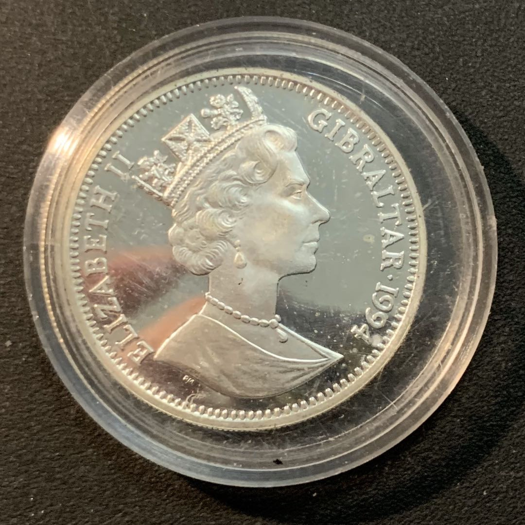 紫瑗钱币—微拍第29期  直布罗陀 1994年  勃兰登堡门 14埃局  10克 0.925银 精制