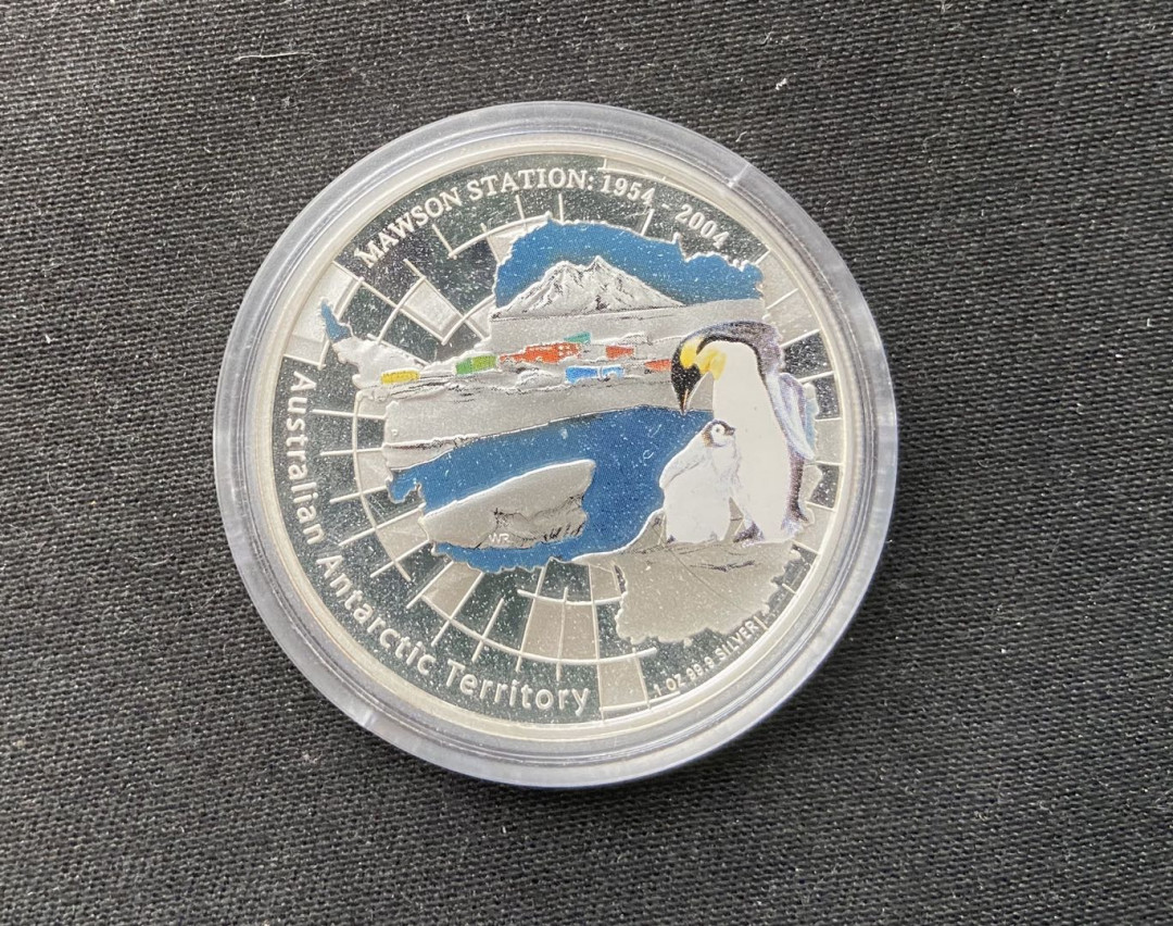 【币观天下】第九十八期钱币拍卖 【澳大利亚】2004年澳大利亚南极纪念1oz银币