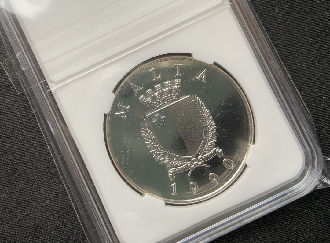 【币观天下】第九十八期钱币拍卖 【马耳他】1990年地图银币【普制】