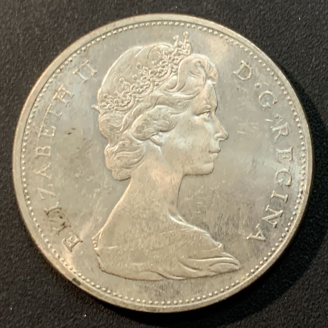 紫瑗钱币—微拍第29期  加拿大 1963年 伊丽莎白 1元 23.5克 0.8银