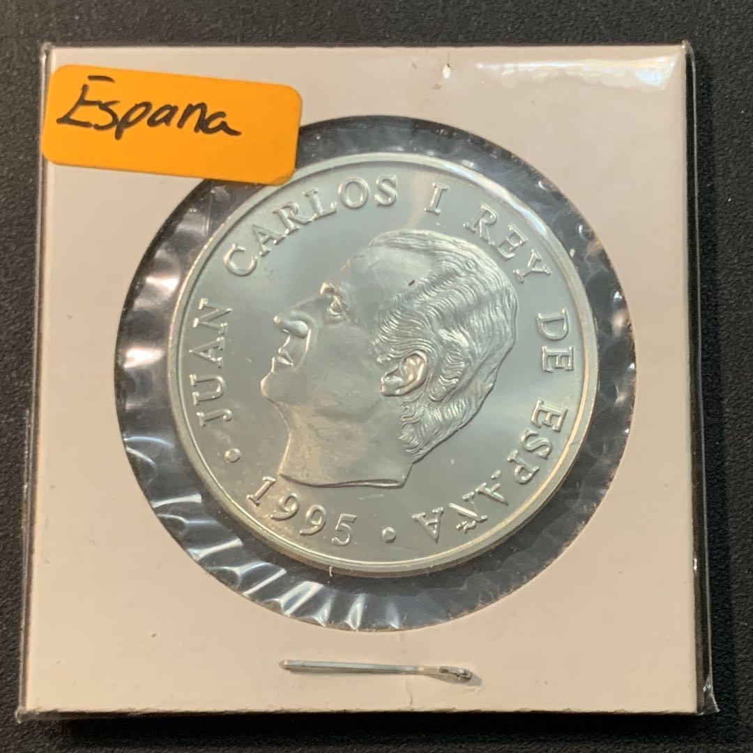 紫瑗钱币—微拍第29期  西班牙 1995年 国会大厦 2000比塞塔  18克 0.925银