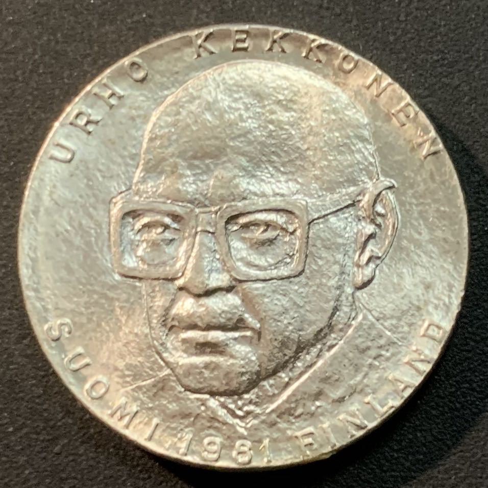 紫瑗钱币—微拍第29期  芬兰 1981年 吉科宁总统诞辰80周年 50马克 20克 0.5银