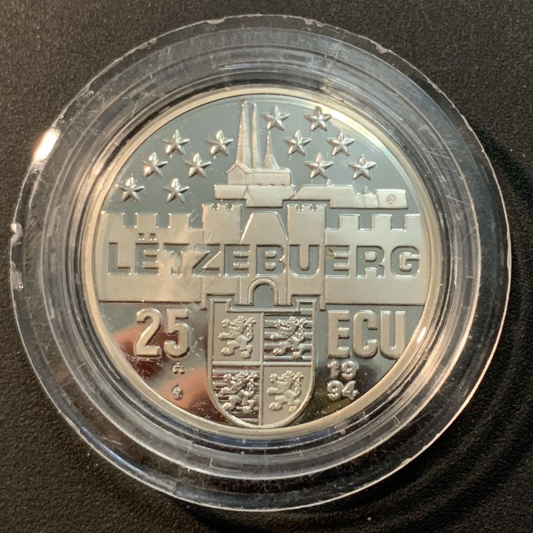 紫瑗钱币—微拍第29期  卢森堡 1994年 玛利亚特蕾莎女王 25埃局 22.85克 0925银 精制