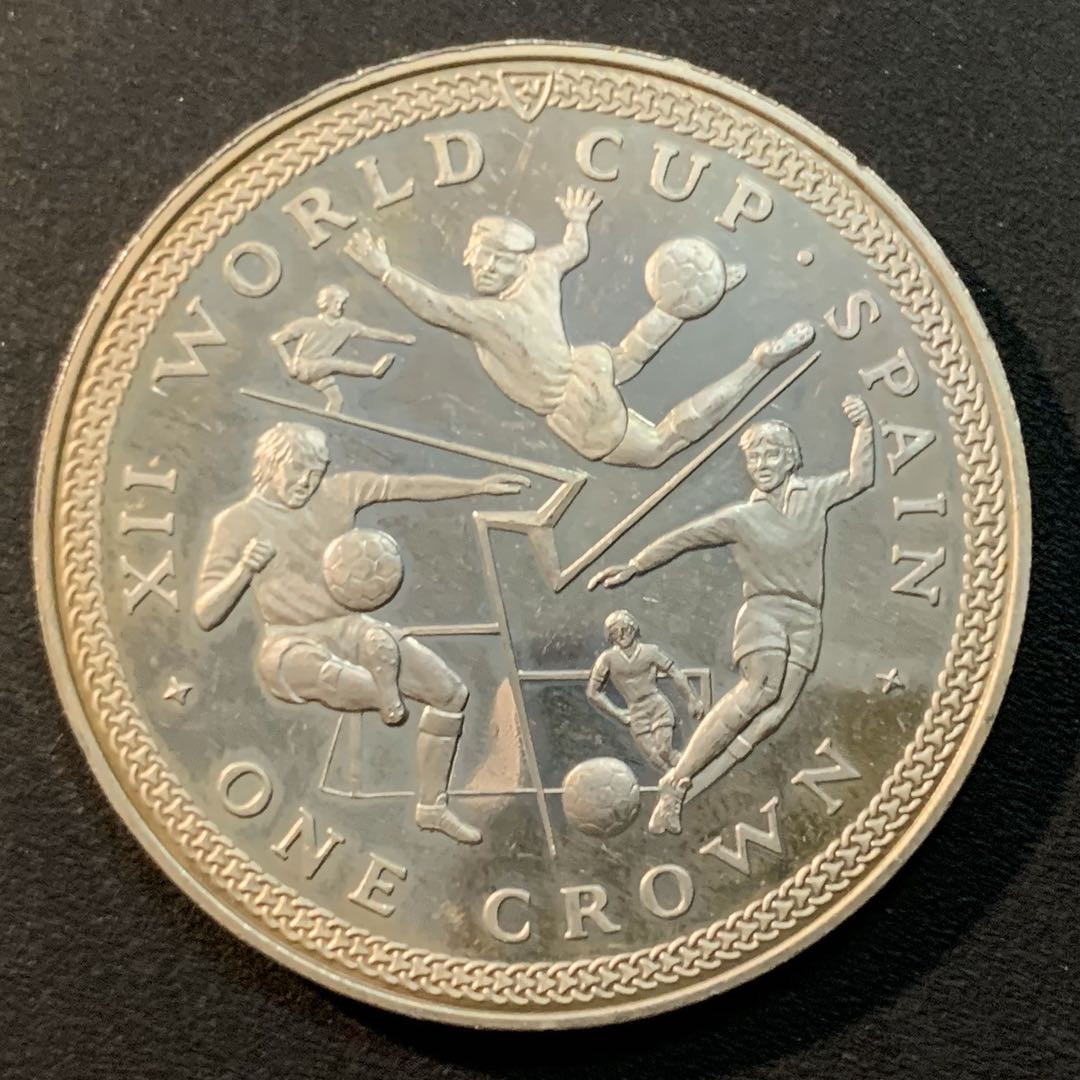 紫瑗钱币—微拍第29期  马恩岛 1980年 莫斯科奥运会 1克朗 28.28克 0.925银