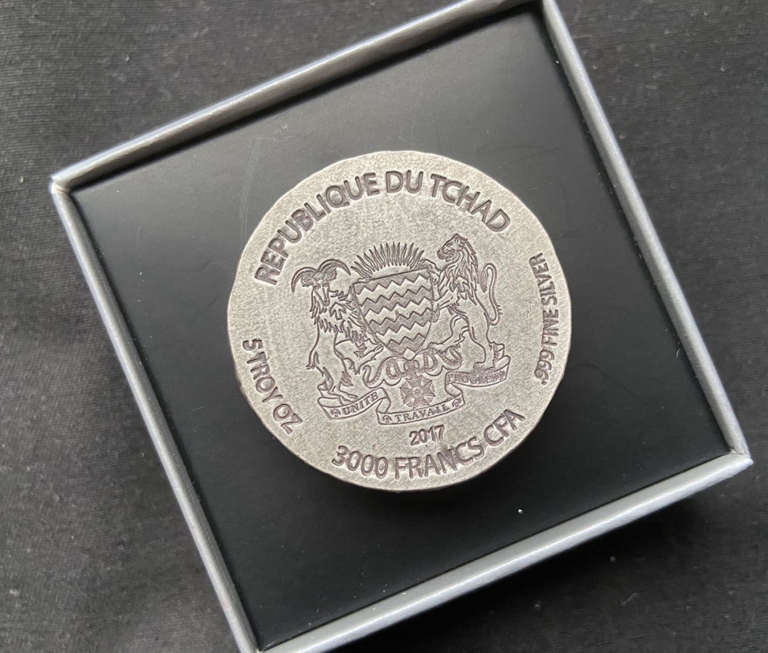 【币观天下】第九十八期钱币拍卖 【乍得】2017乍得投资币系列那芙缇缇【5oz】