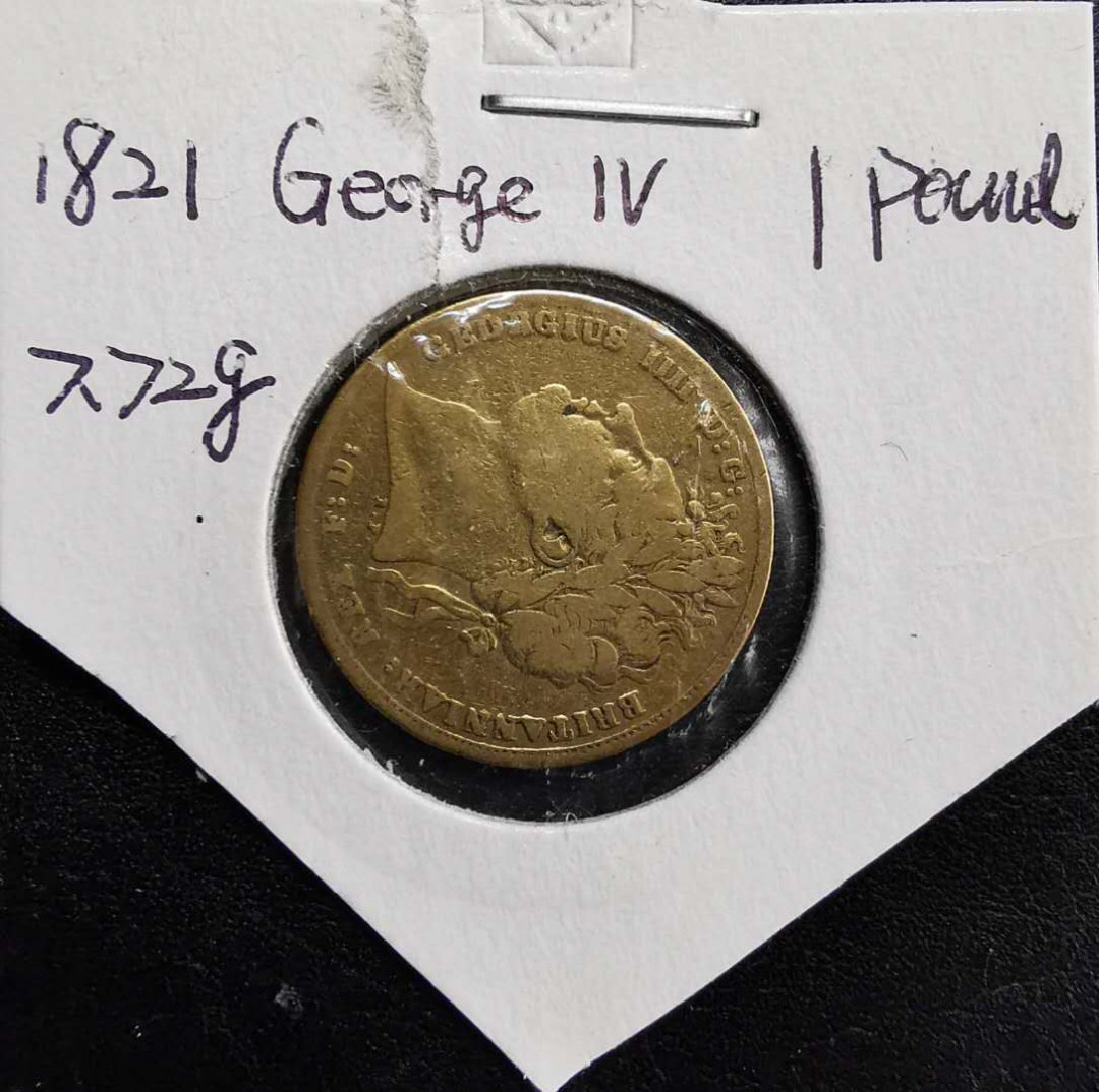 凡希社世界钱币微拍第一百十一期 1821英国乔四索维林金币