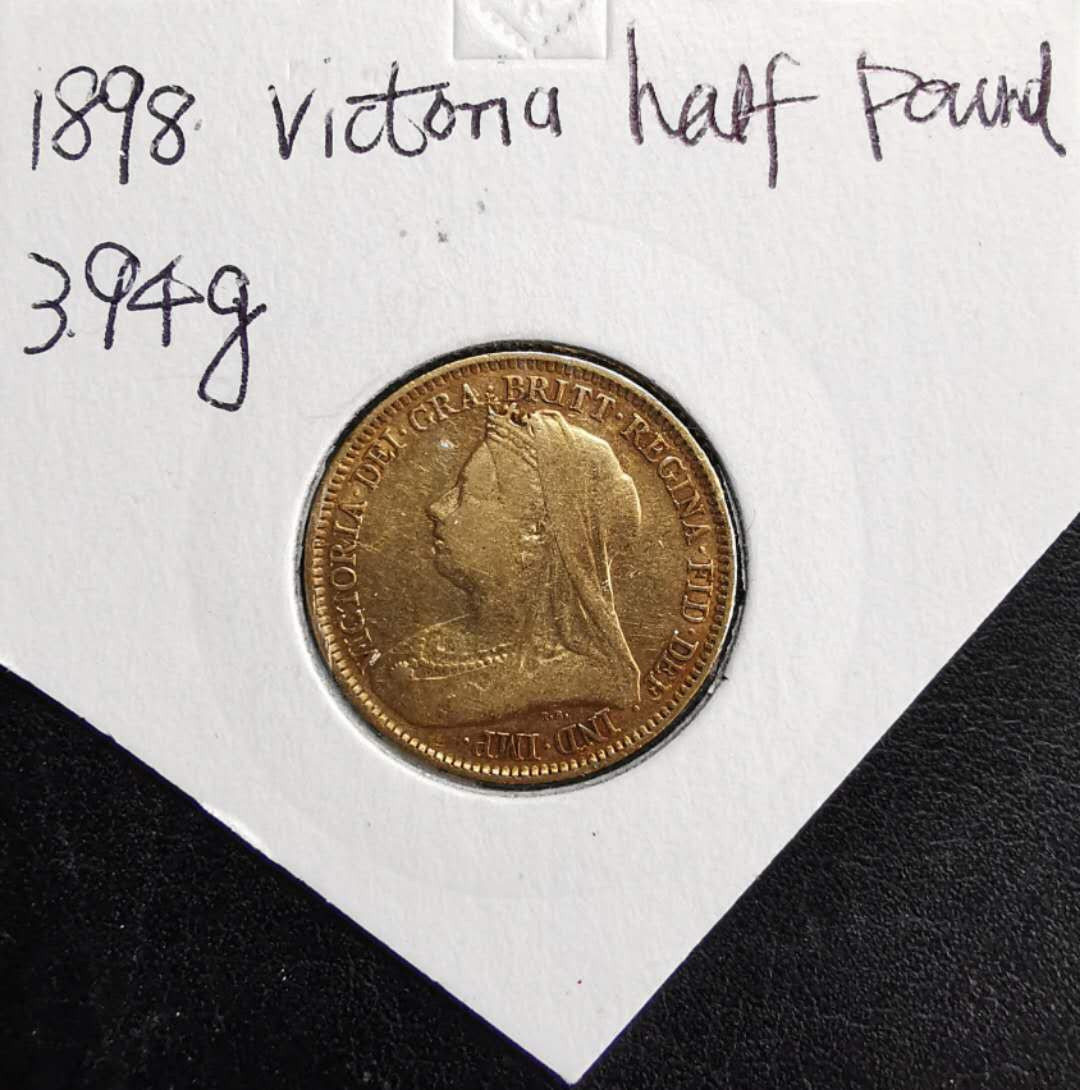 凡希社世界钱币微拍第一百十一期 1898英国老维1/2镑金币