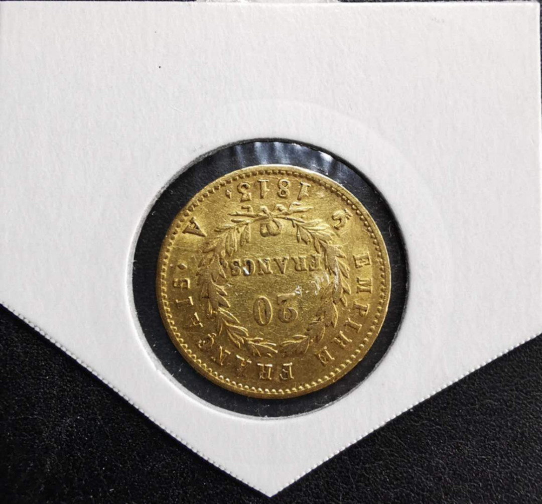 凡希社世界钱币微拍第一百十一期 1813法国拿破仑20法郎金币XF/AU