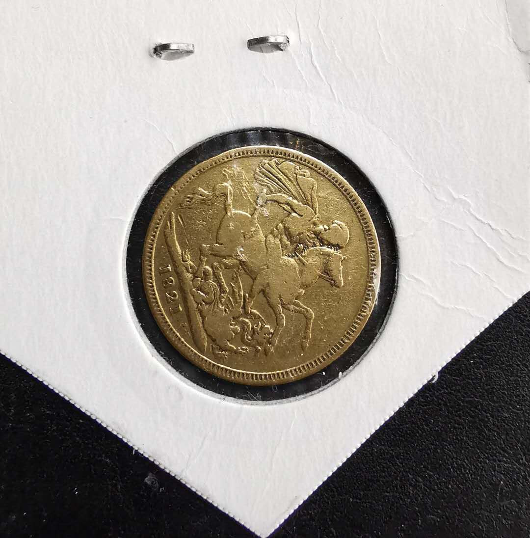 凡希社世界钱币微拍第一百十一期 1821英国乔四索维林金币