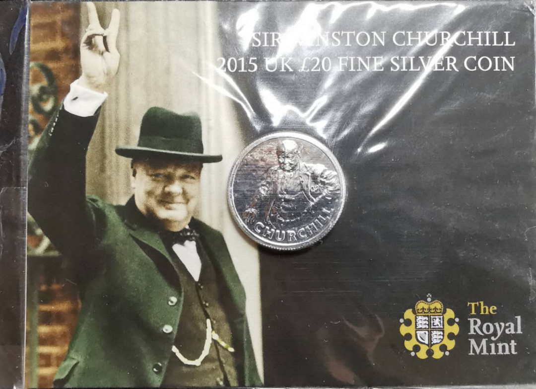凡希社世界钱币微拍第一百十一期 2015英国丘吉尔20英镑银币原封品